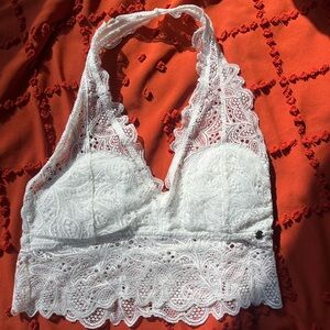 Elegant White Lace Bralette